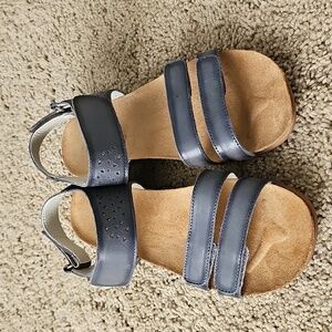 Propét Farrah - Women's Comfort Cork Footbed Sandals leather size 10 Blue WSX113